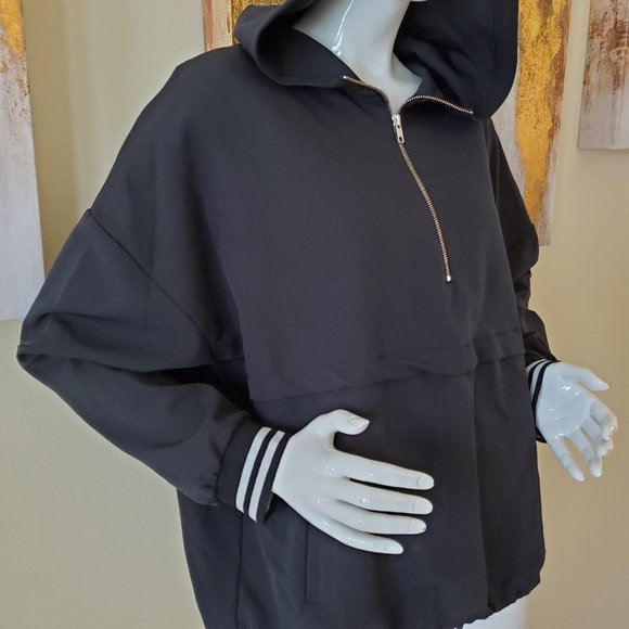 Avia Black Front Half Zip Hoodie Jacket SZ XL (16-18) - Picture 3 of 10